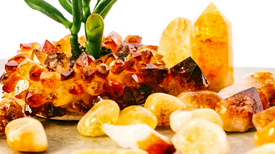 Citrine Lotus and tumbles for Avalon InLaKesh