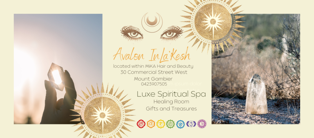 Blessings and Welcome to Avalon InLa'Kesh. Luxe Spiritual Spa. Healing Room. Gifts and Treasures.
